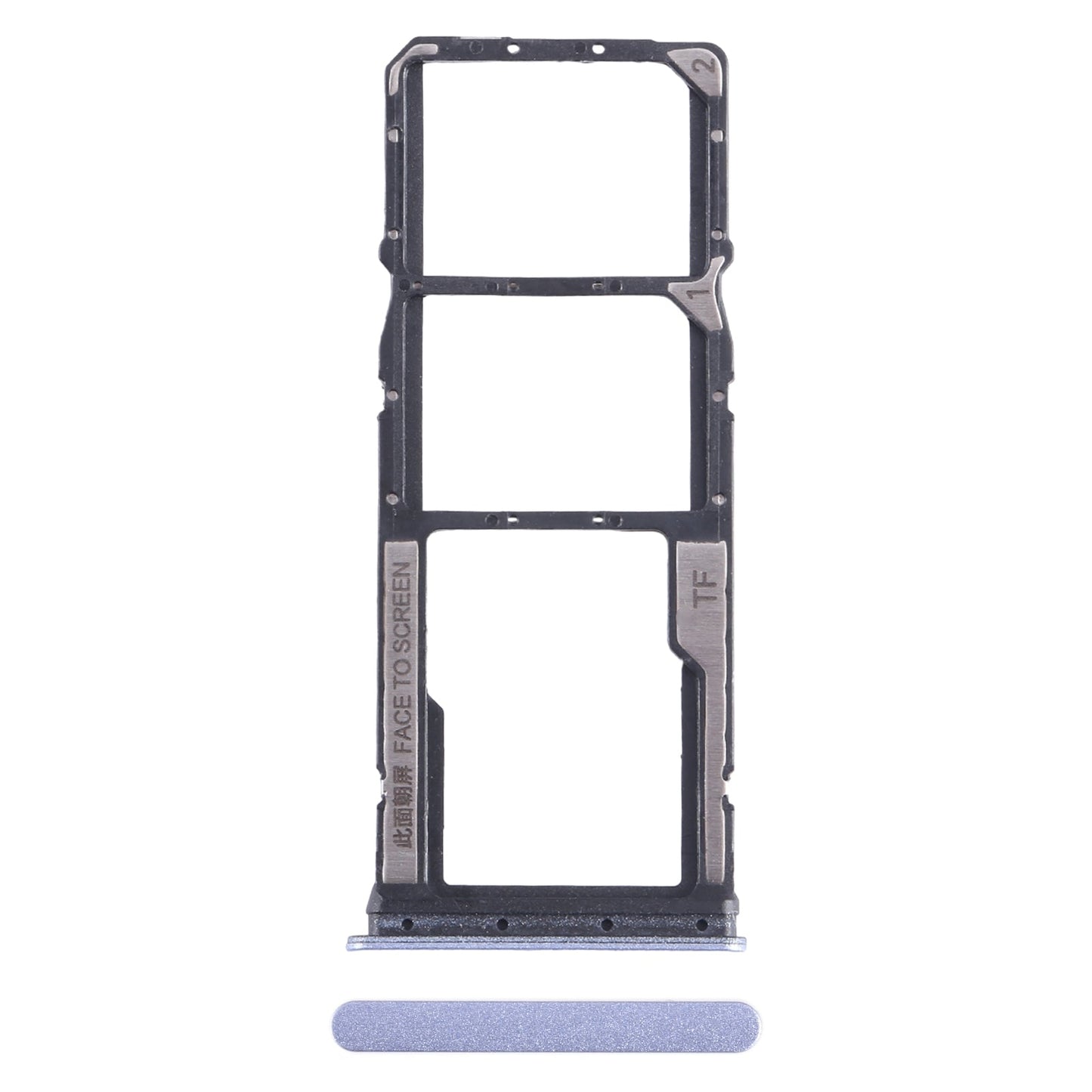 For Xiaomi Redmi 13C 4G SIM Card Tray + SIM Card Tray + Micro SD Card Tray (Purple)