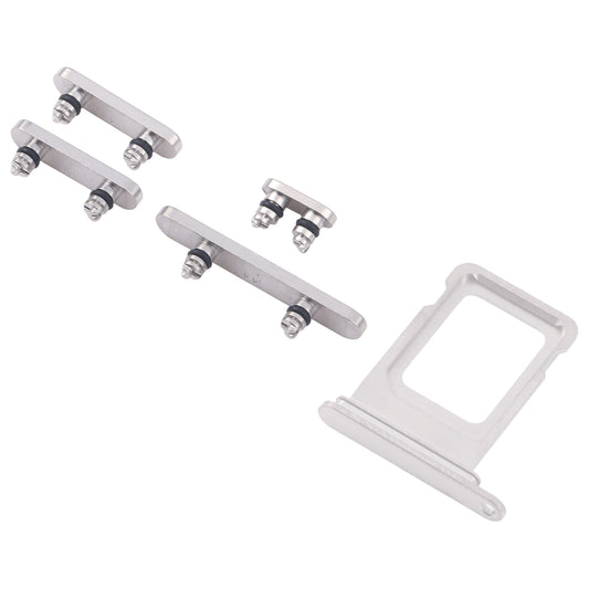 For iPhone 16 Pro Max Original SIM Card Tray + SIM Card Tray + Side Keys (White)