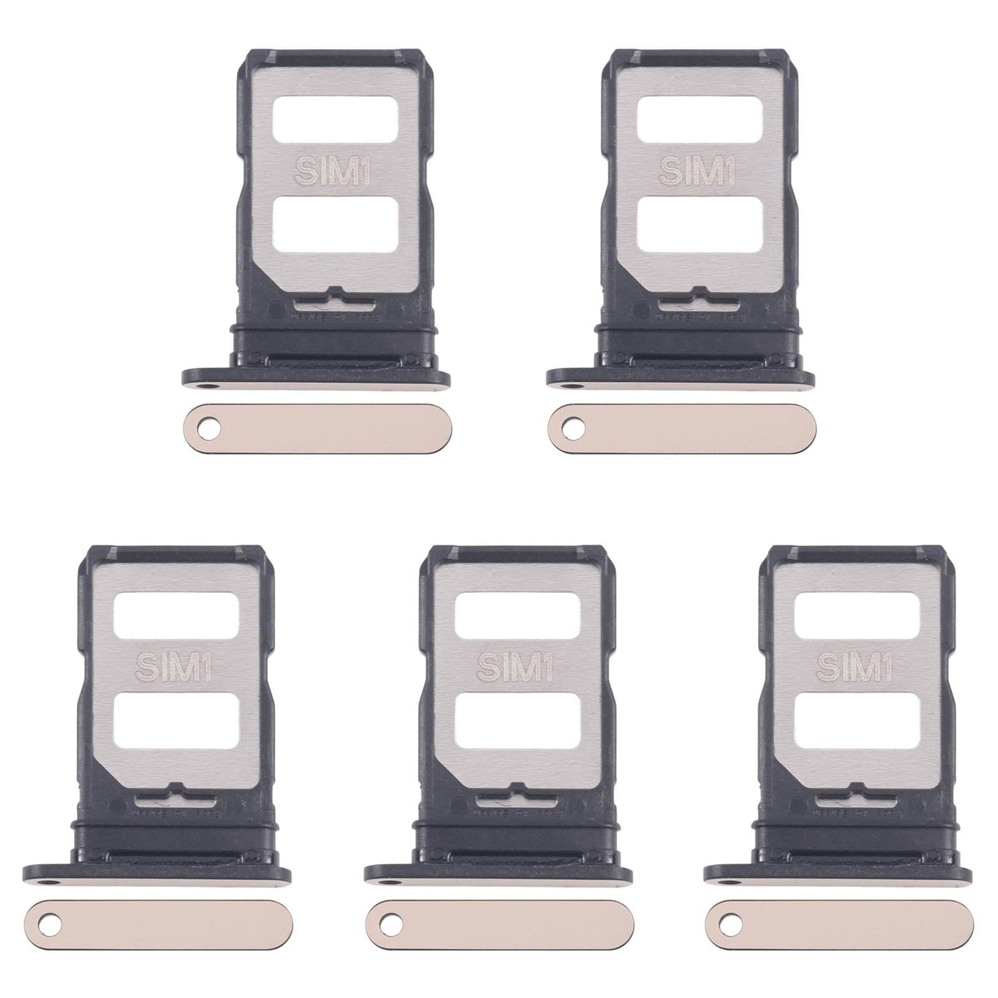 For Infinix Zero 30 5G 5pcs SIM Card Tray + SIM Card Tray (Gold)
