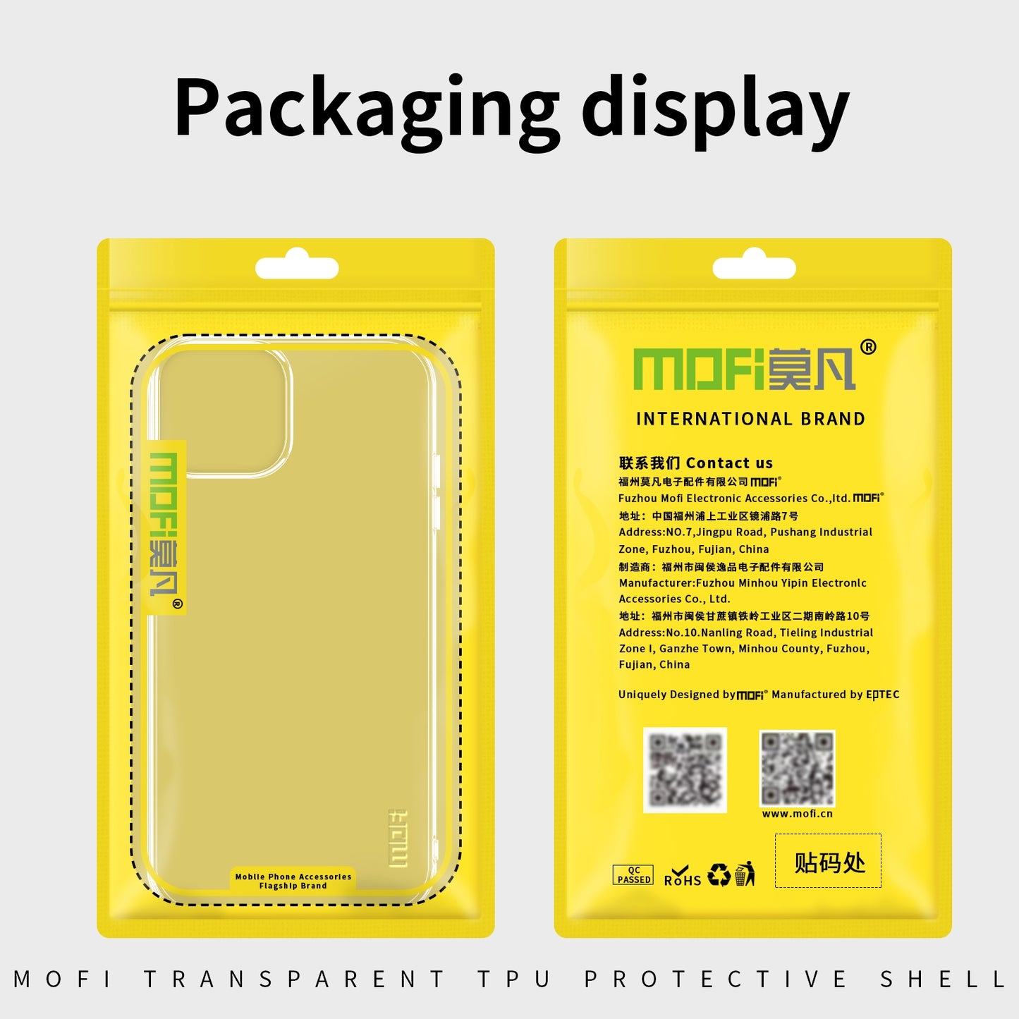 For iPhone 18 Pro MOFI Ming Series Ultra-thin TPU Phone Case(Transparent)