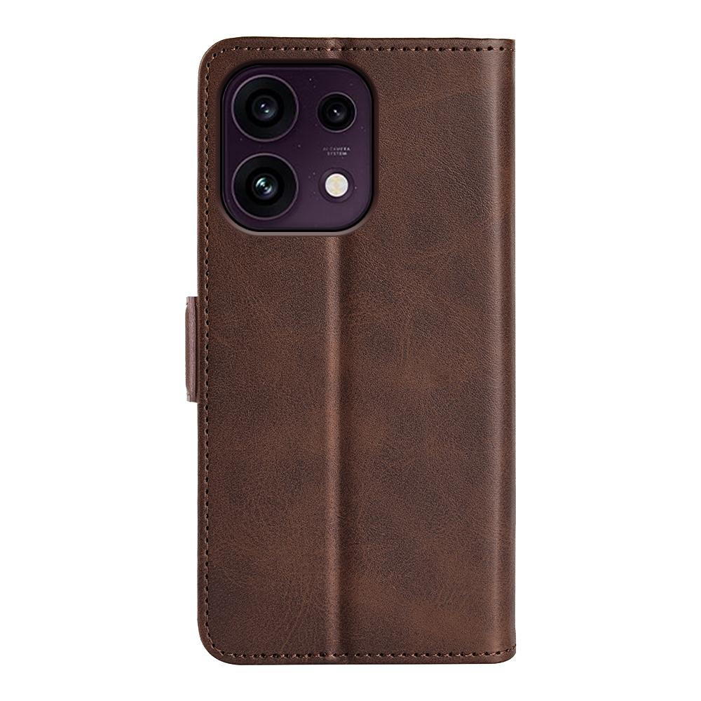 For OPPO Reno16 F / FS Dual-side Magnetic Buckle Horizontal Flip Leather Phone Case - Brown - SYA002253030C