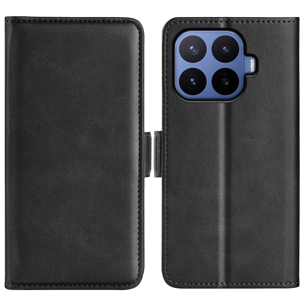 For Xiaomi 17T Pro 5G Dual-side Magnetic Buckle Horizontal Flip Leather Phone Case - Black - SYA002394647A