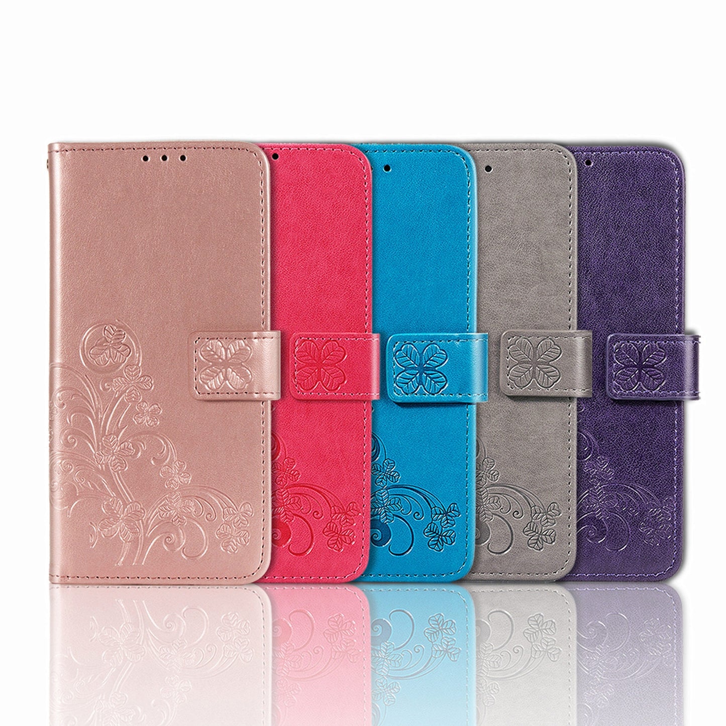 For Google Pixel 11 Pro XL Four-leaf Clasp Embossed Buckle Leather Phone Case(Purple)