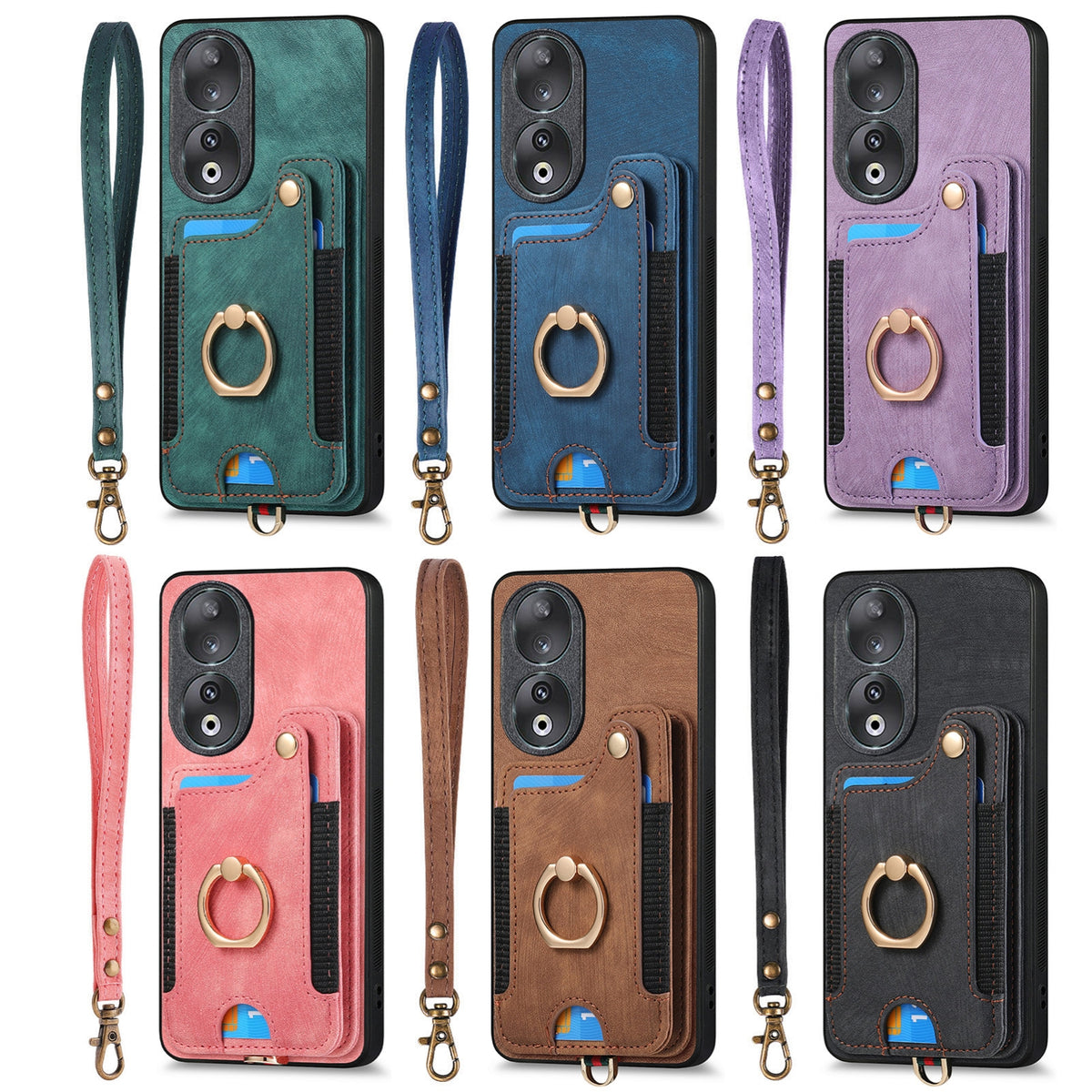 For Honor X80 Pro Max 5G Retro Skin-feel Ring Multi-card RFID Wallet Phone Case - Pink - SYA002460006A