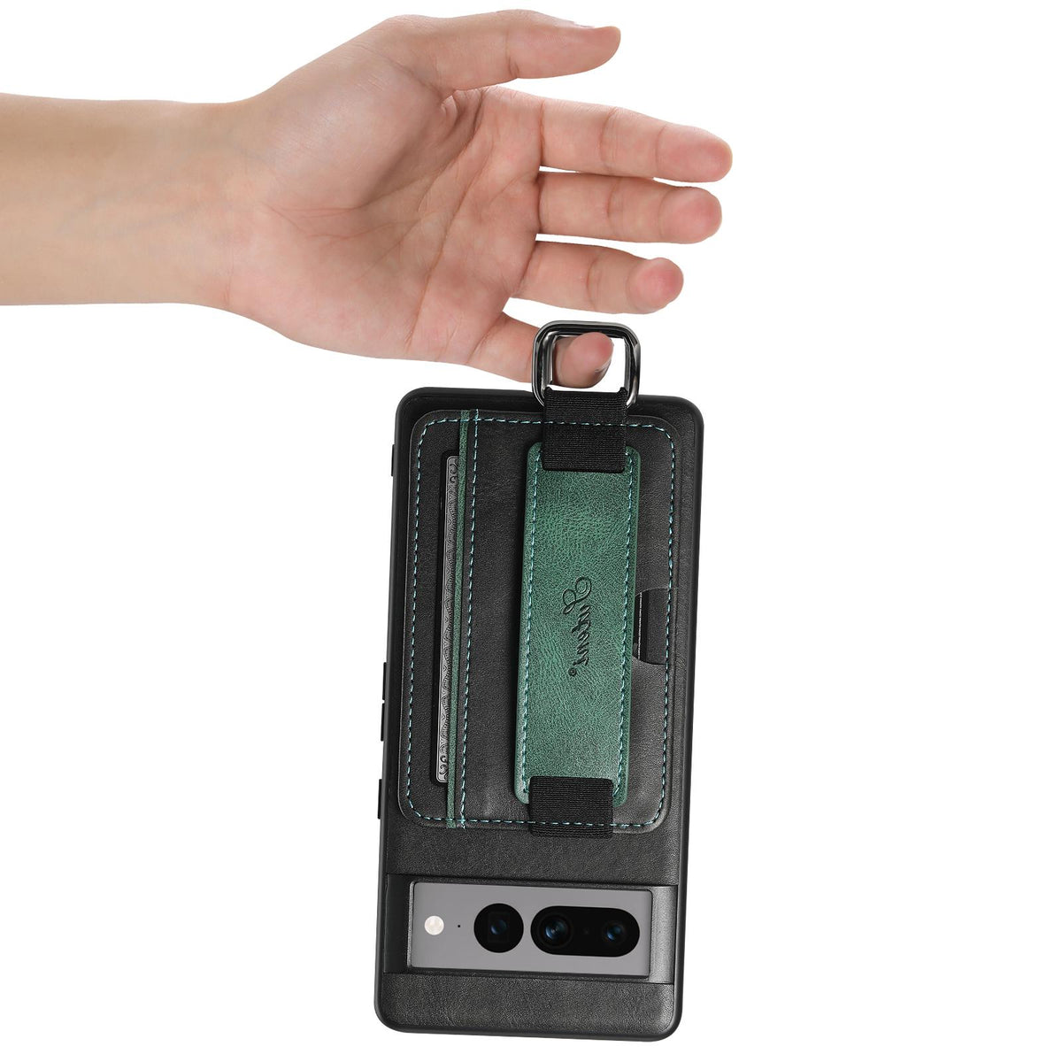 For Googel Pixel 11 Pro XL Suteni H13 Card Wallet Wrist Strap Holder PU Phone Case - Black - SYA002465410A