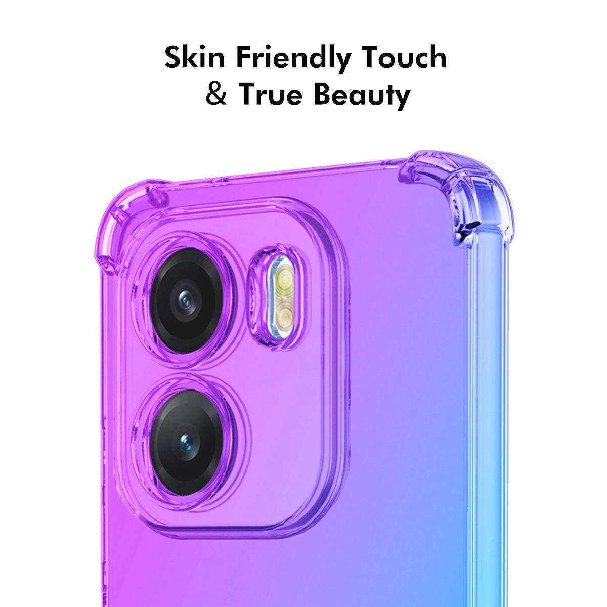 For Honor X6e 4G ENKAY Hat-Prince Gradient Airbag TPU Phone Case - Purple Gold - SYA002820618B