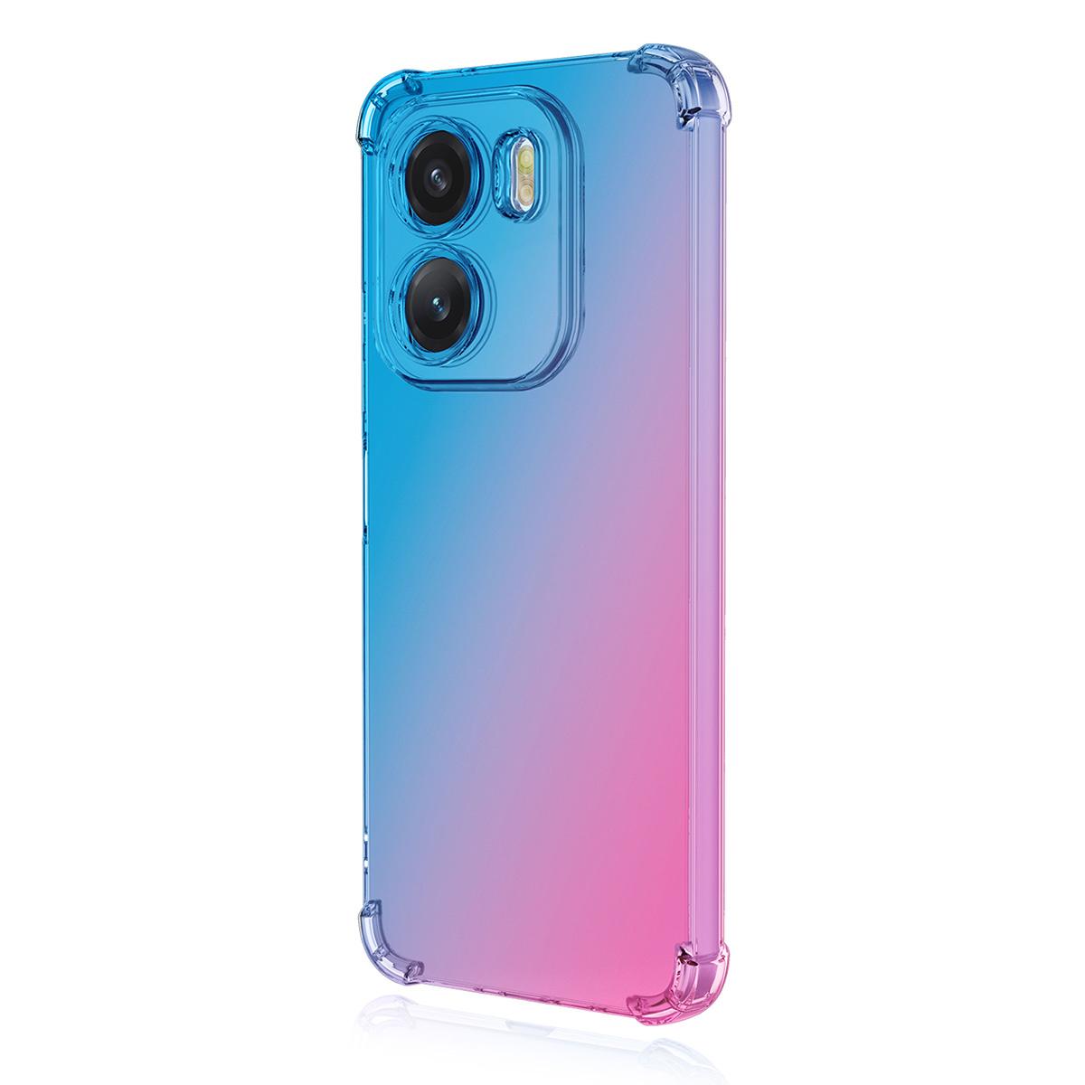 For Honor X6e 4G ENKAY Hat-Prince Gradient Airbag TPU Phone Case - Blue Pink - SYA002820618C