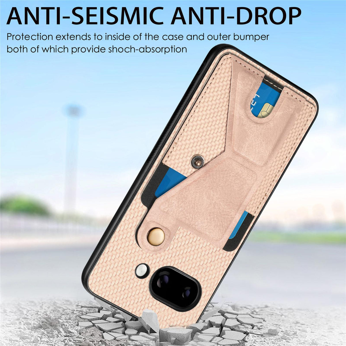 For Google Pixel 10 / 10 Pro Carbon Fiber Wallet Flip Card K-shaped Holder Phone Case - Green - SYA002829705D
