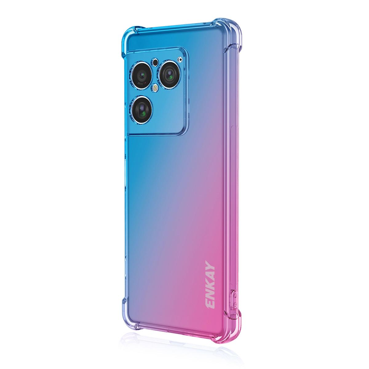 For Sony Xperia 1 VIII ENKAY Hat-Prince Gradient Airbag TPU Phone Case - Blue Pink - SYA002864903C