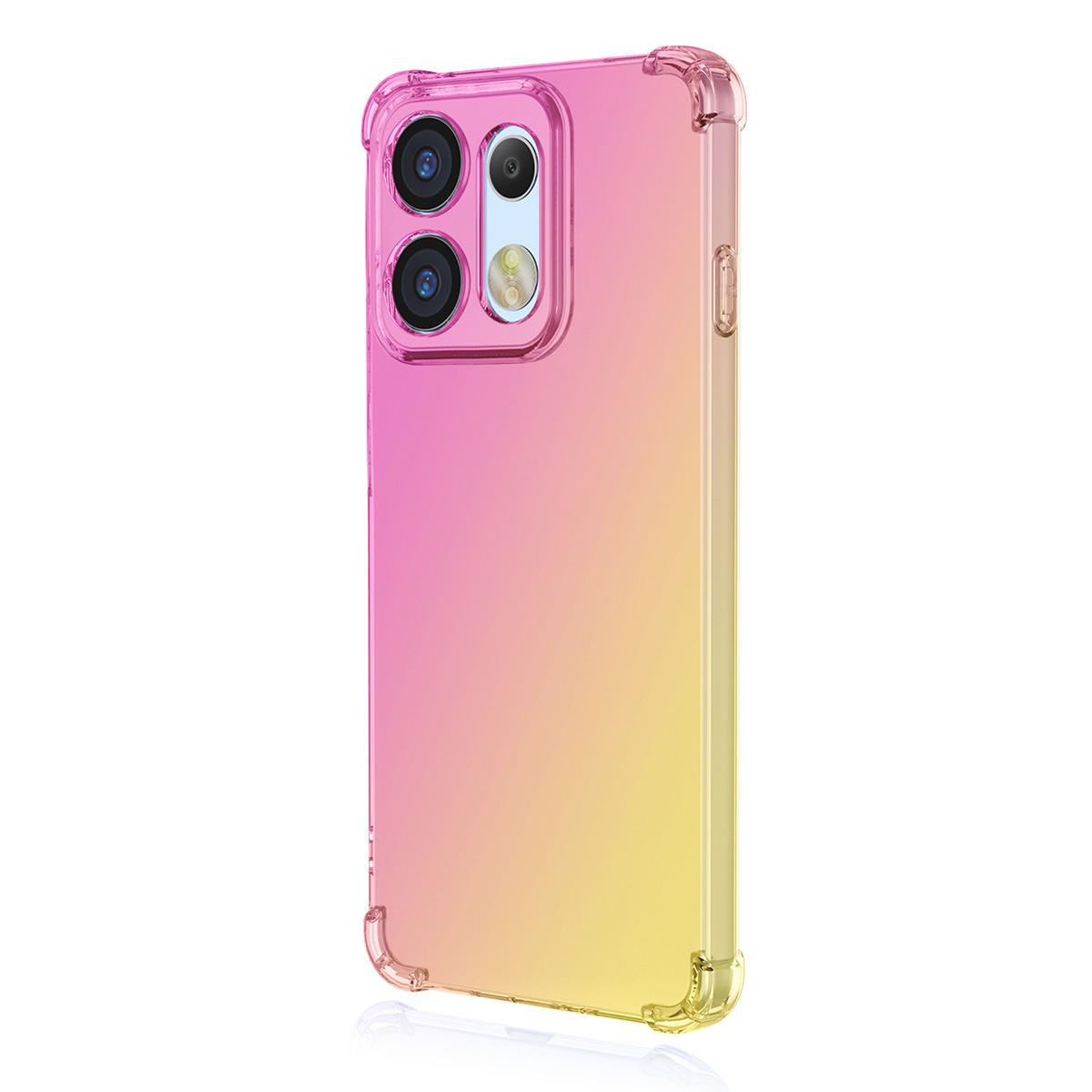 For OPPO Reno16 5G Global ENKAY Hat-Prince Gradient Airbag TPU Phone Case - Pink Gold - SYA002913807A