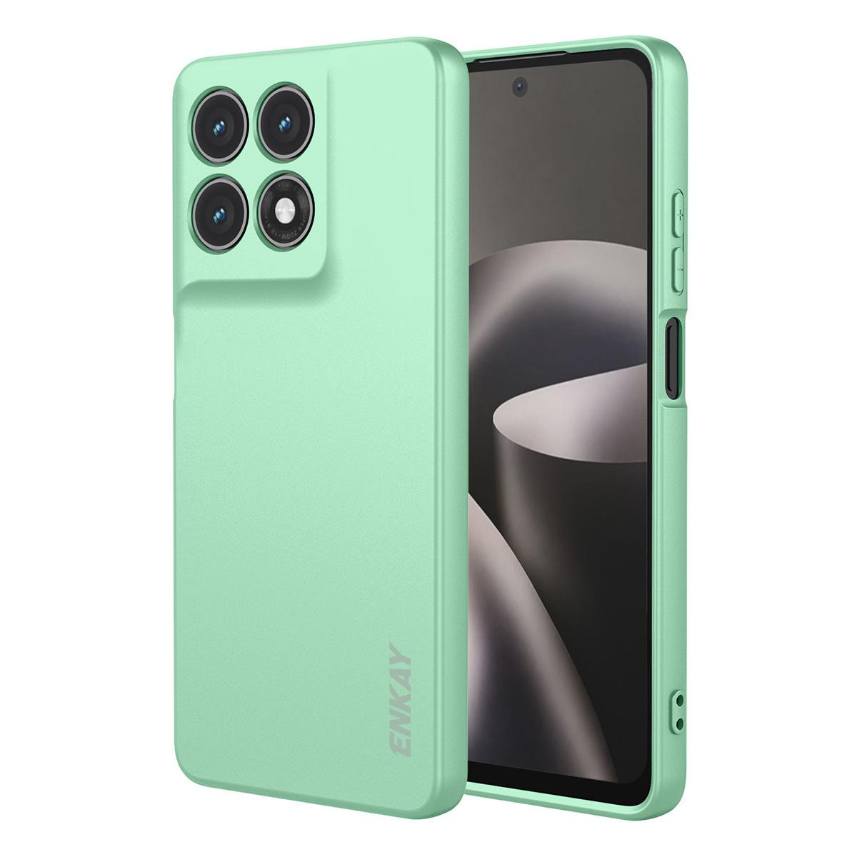 For Motorola Moto G37 / G47 / G37 Power ENKAY Liquid Silicone Soft Shockproof Phone Case - Light Green - SYA002988419D