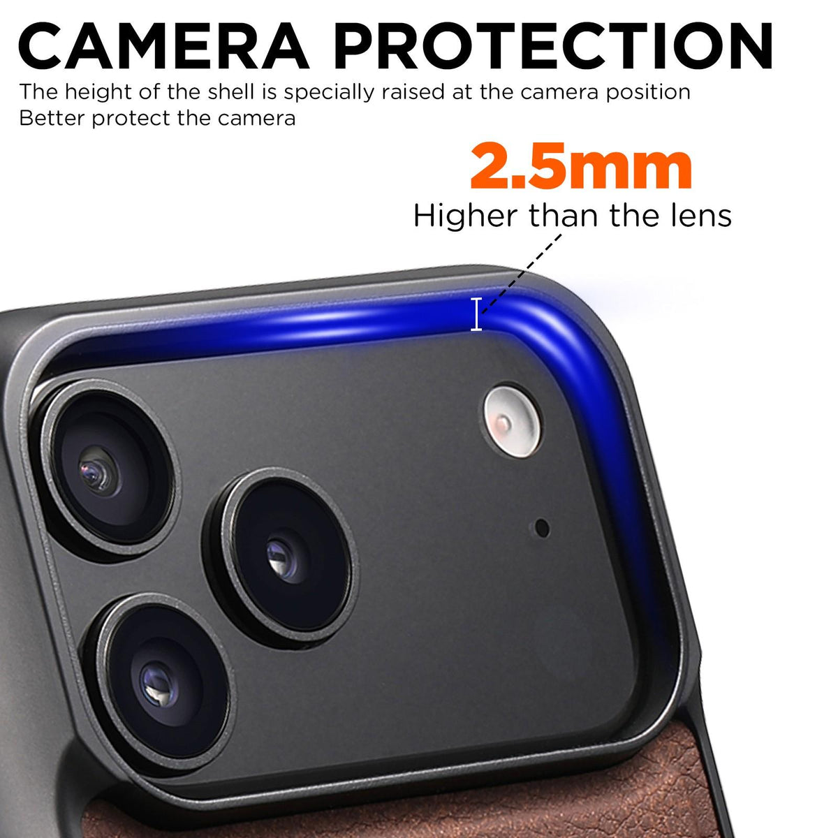 For iPhone 18 Pro Max Suteni G5 Large Litchi Texture Vegan Leather Magnetic Back Phone Case - Brown - SYA003116019B