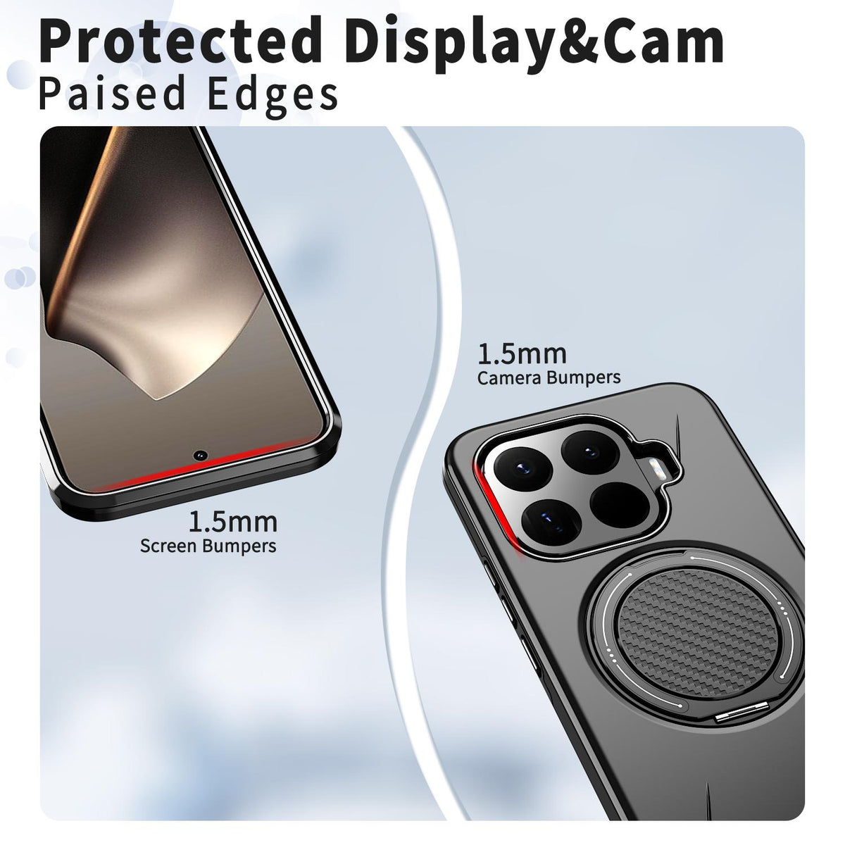 For Xiaomi 17T 5G Kalebol Magnetic MagSafe Rotation Holder PC Phone Case - Black - SYA003124204A