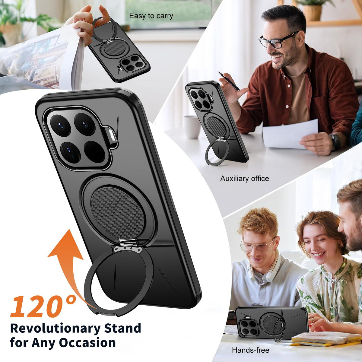 For Xiaomi 17T 5G Kalebol Magnetic MagSafe Rotation Holder PC Phone Case - Black - SYA003124204A