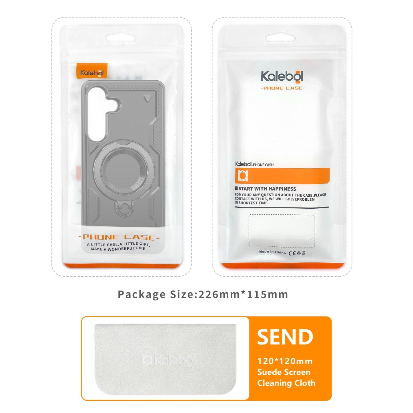 For Galaxy S26+ 5G Kalebol PC Hybrid TPU Armor MagSafe Ring Holder Phone Case(Red)