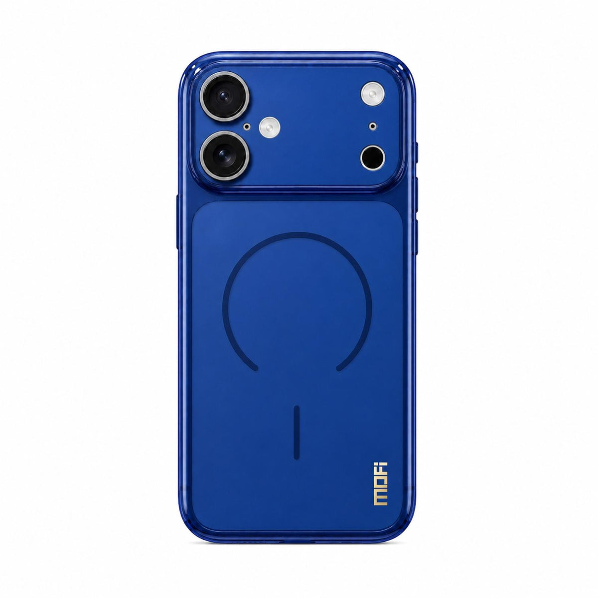 For iPhone 18 MOFI Minimal Series Frosted Semi-Transparen TPU Phone Case with Lens Film - Blue - SYA003426007B