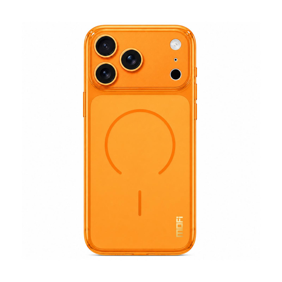 For iPhone 18 Pro MOFI Minimal Series Frosted Semi-Transparen TPU Phone Case with Lens Film - Orange - SYA003426008D