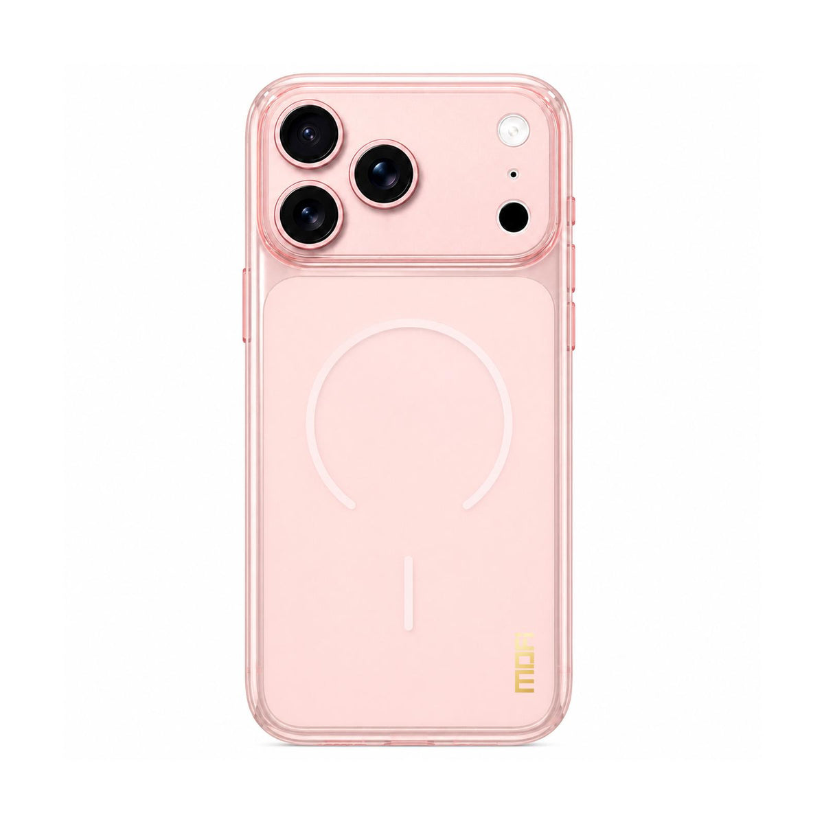 For iPhone 18 Pro MOFI Minimal Series Frosted Semi-Transparen TPU Phone Case with Lens Film - Pink - SYA003426008E