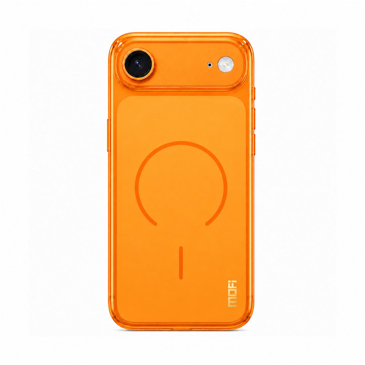 For iPhone Air MOFI Minimal Series Frosted Semi-Transparen TPU Phone Case with Lens Film - Orange - SYA003426011D