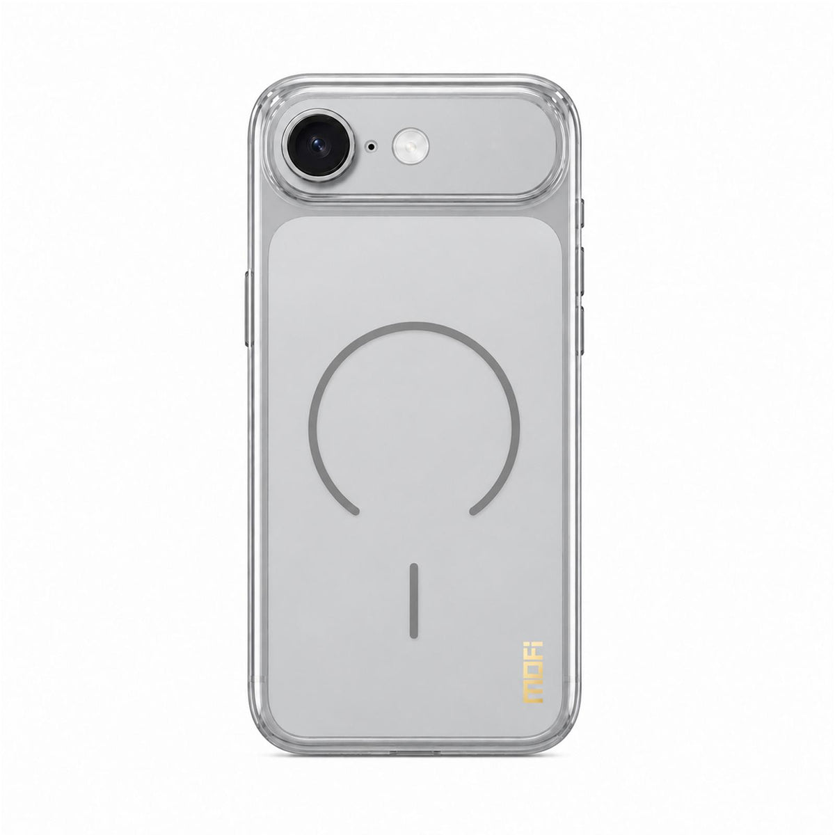For iPhone 16e / 17e MOFI Minimal Series Frosted Semi-Transparen TPU Phone Case with Lens Film - Gray - SYA003426012C