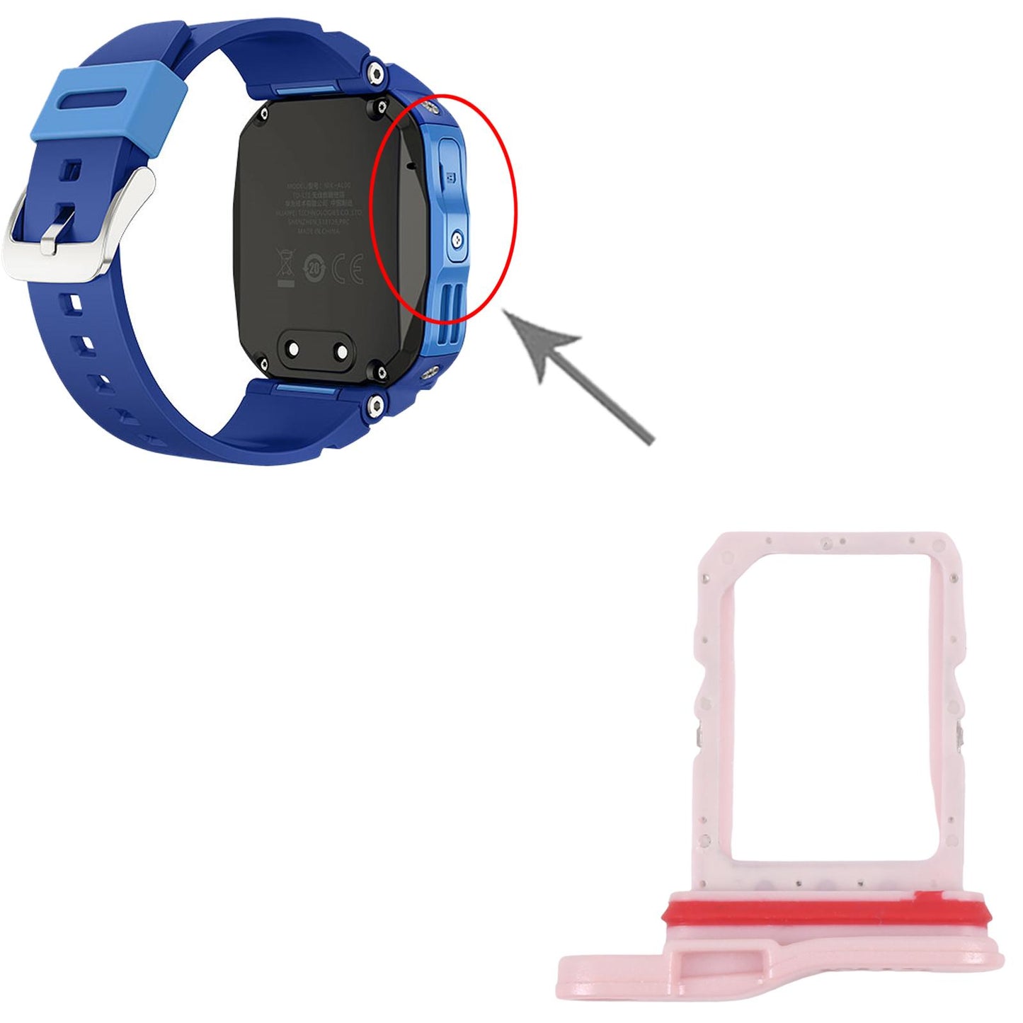 For Huawei Watch Kids 4 Pro Original SIM Card Tray (Pink)