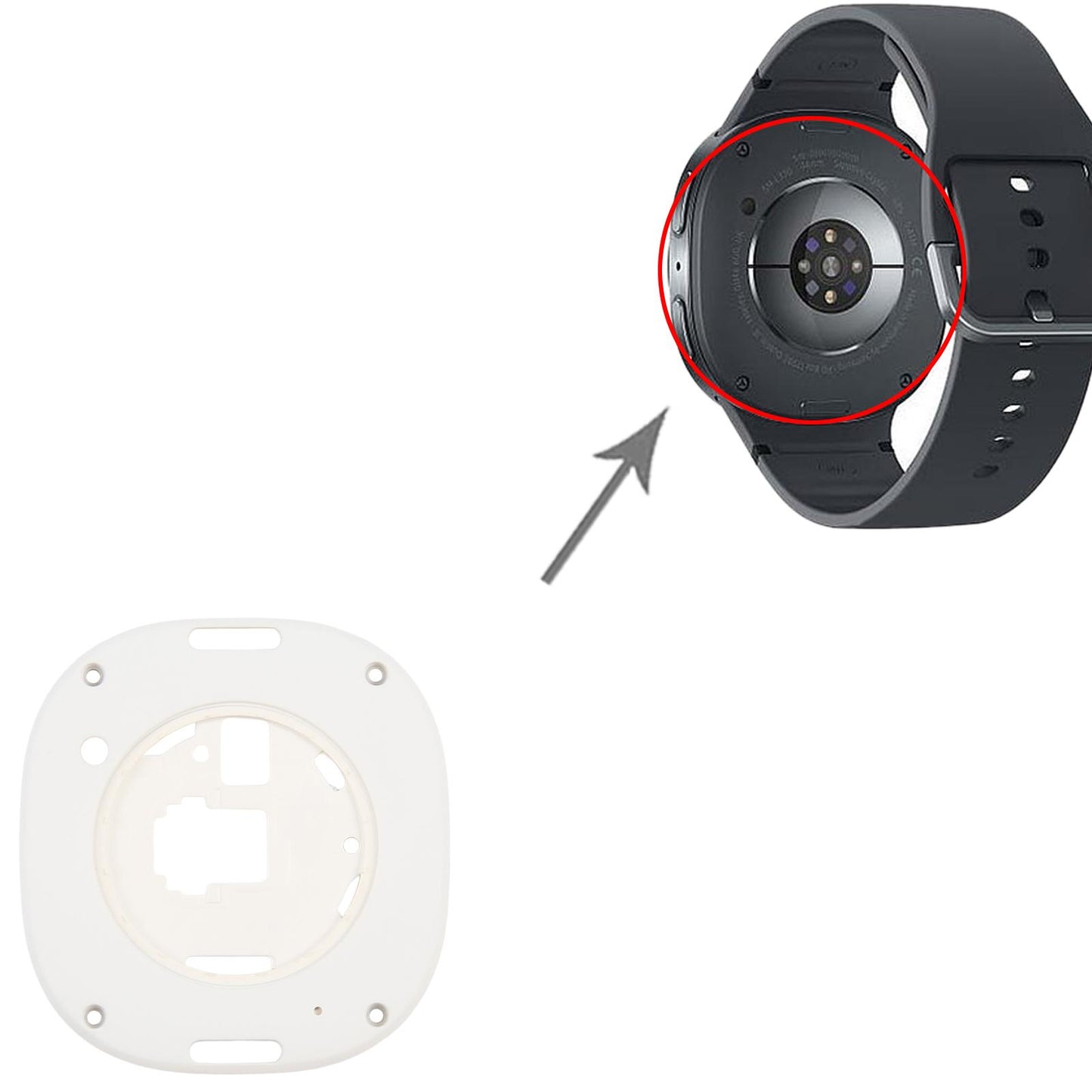 For Samsung Galaxy Watch8 40mm SM-L320/L325 Original Rear Housing Cover (White)