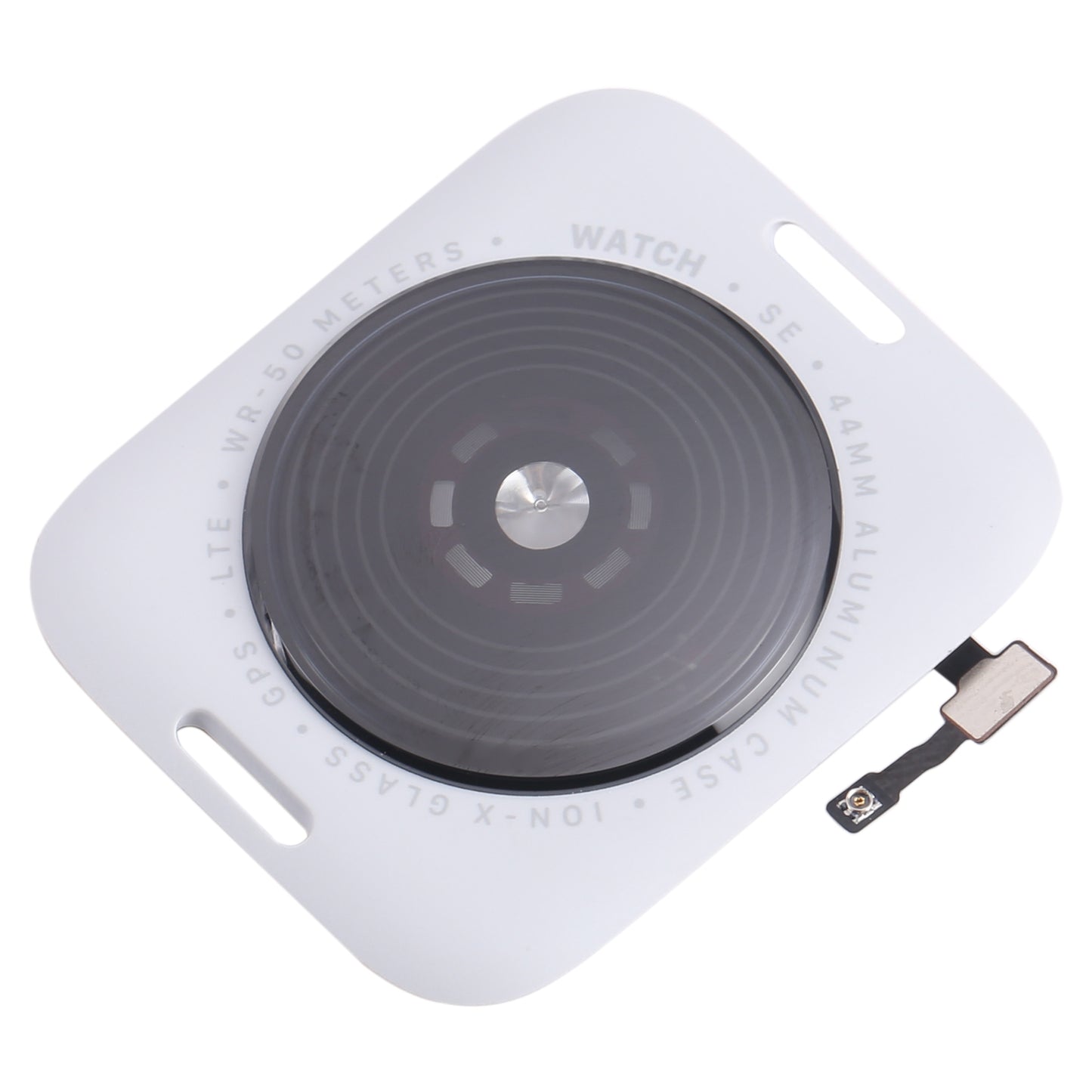 For Apple Watch SE 2022 44mm LTE Edition Rear Housing Glass Cover with Cable (Silver)
