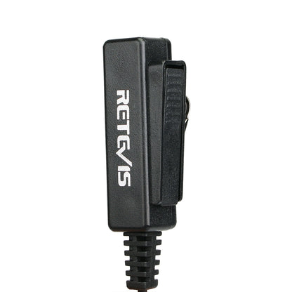 M 2 Pin Long Clip Air Guide Covert Acoustic Tube Earpiece Speaker Microphone