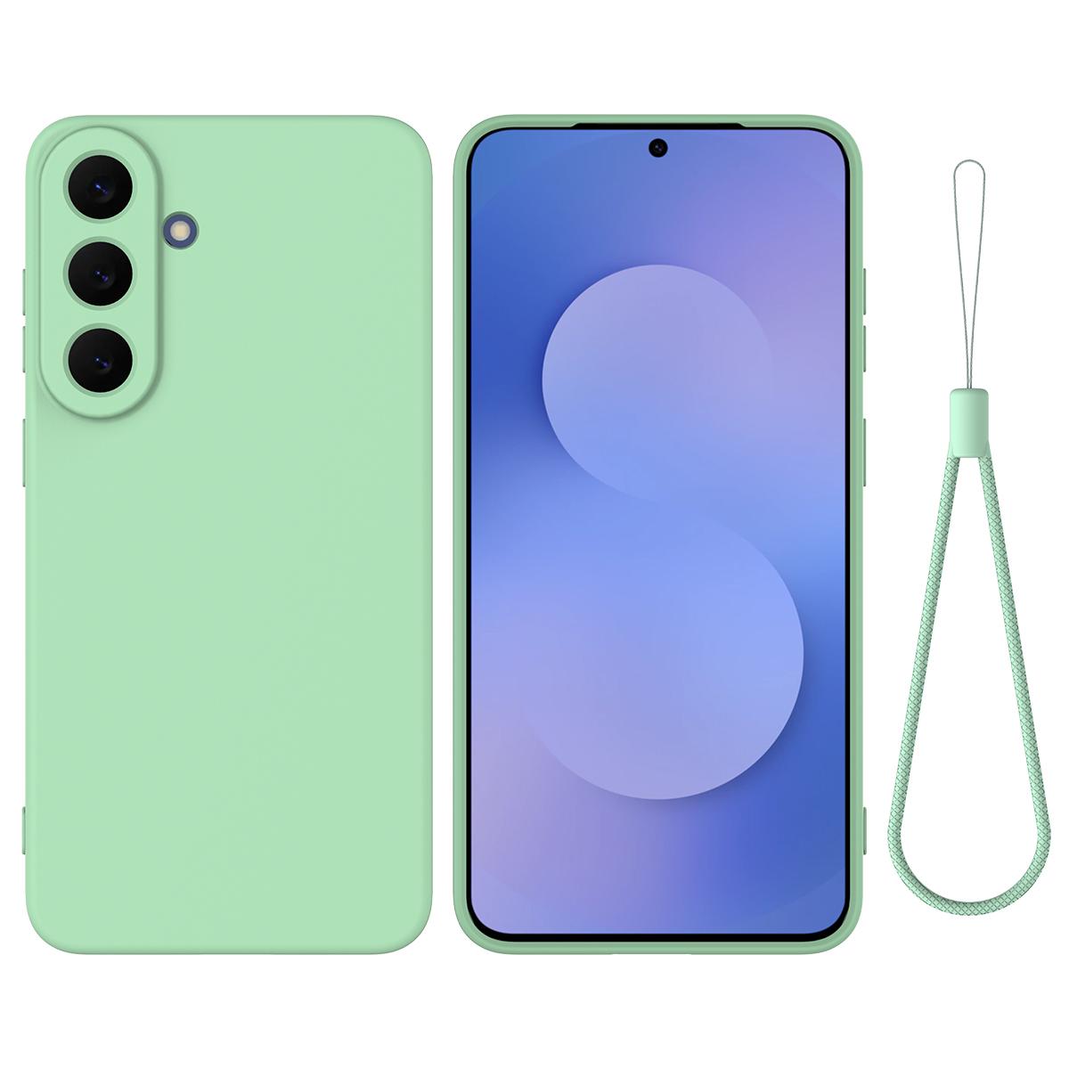 For Galaxy S26 FE 5G Solid Color Liquid Silicone Dropproof Full Coverage Phone Case - Green - EDA004179715A