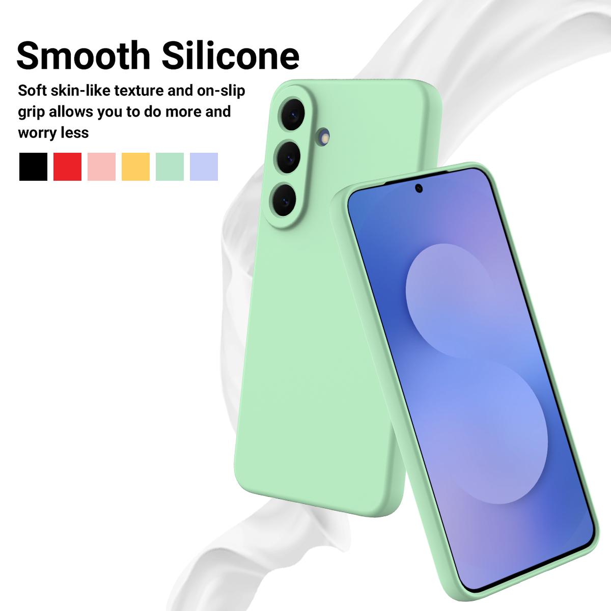 For Galaxy S26 FE 5G Solid Color Liquid Silicone Dropproof Full Coverage Phone Case - Green - EDA004179715A