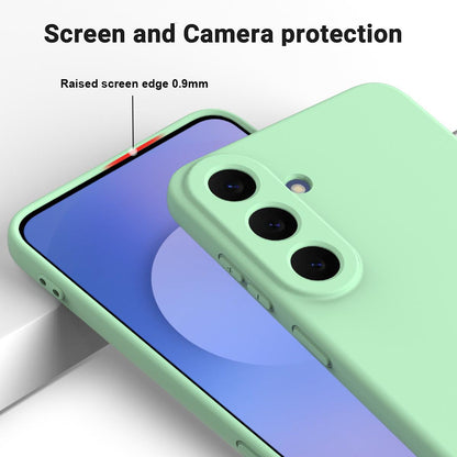 For Galaxy S26 FE 5G Solid Color Liquid Silicone Dropproof Full Coverage Phone Case - Green - EDA004179715A
