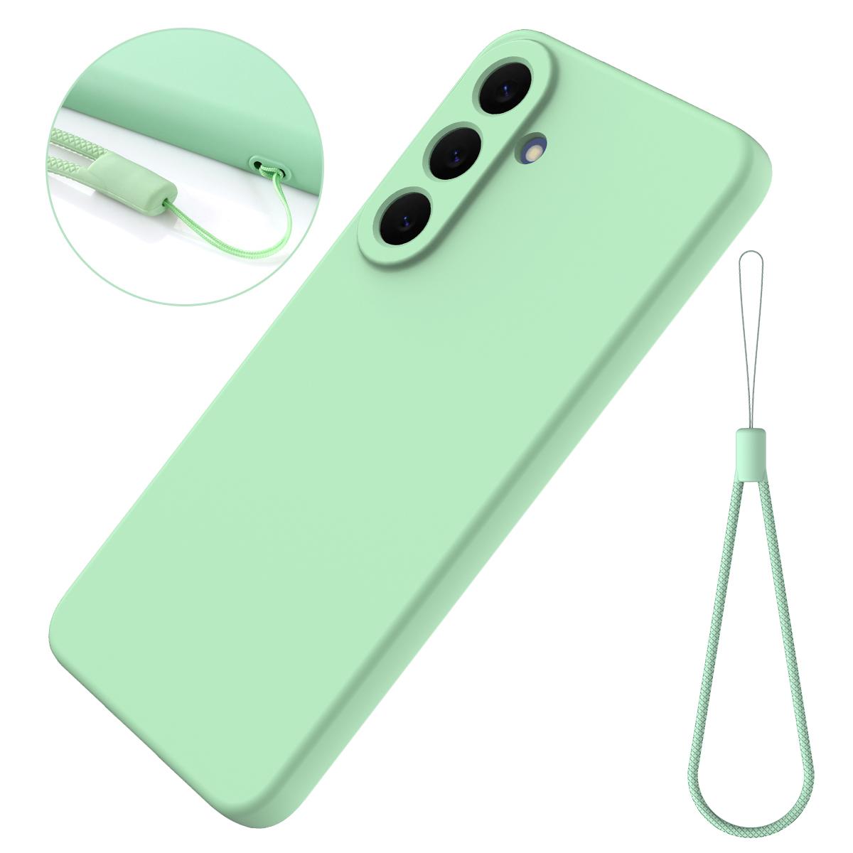For Galaxy S26 FE 5G Solid Color Liquid Silicone Dropproof Full Coverage Phone Case - Green - EDA004179715A