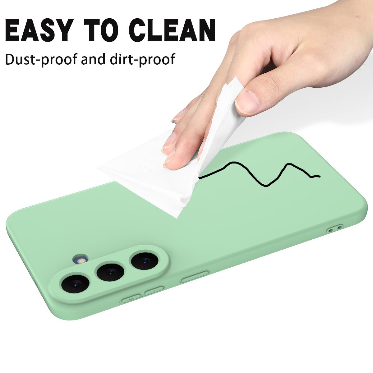 For Galaxy S26 FE 5G Solid Color Liquid Silicone Dropproof Full Coverage Phone Case - Green - EDA004179715A