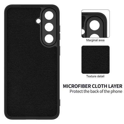 For Galaxy S26 FE 5G Solid Color Liquid Silicone Dropproof Full Coverage Phone Case - Black - EDA004179715B