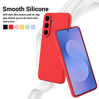 For Galaxy S26 FE 5G Solid Color Liquid Silicone Dropproof Full Coverage Phone Case - Red - EDA004179715C