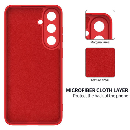 For Galaxy S26 FE 5G Solid Color Liquid Silicone Dropproof Full Coverage Phone Case - Red - EDA004179715C