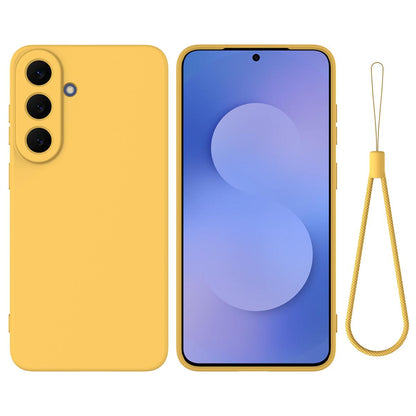 For Galaxy S26 FE 5G Solid Color Liquid Silicone Dropproof Full Coverage Phone Case - Yellow - EDA004179715D