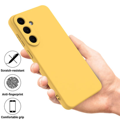 For Galaxy S26 FE 5G Solid Color Liquid Silicone Dropproof Full Coverage Phone Case - Yellow - EDA004179715D