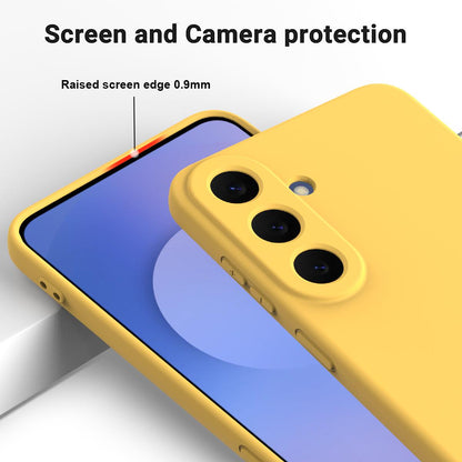 For Galaxy S26 FE 5G Solid Color Liquid Silicone Dropproof Full Coverage Phone Case - Yellow - EDA004179715D