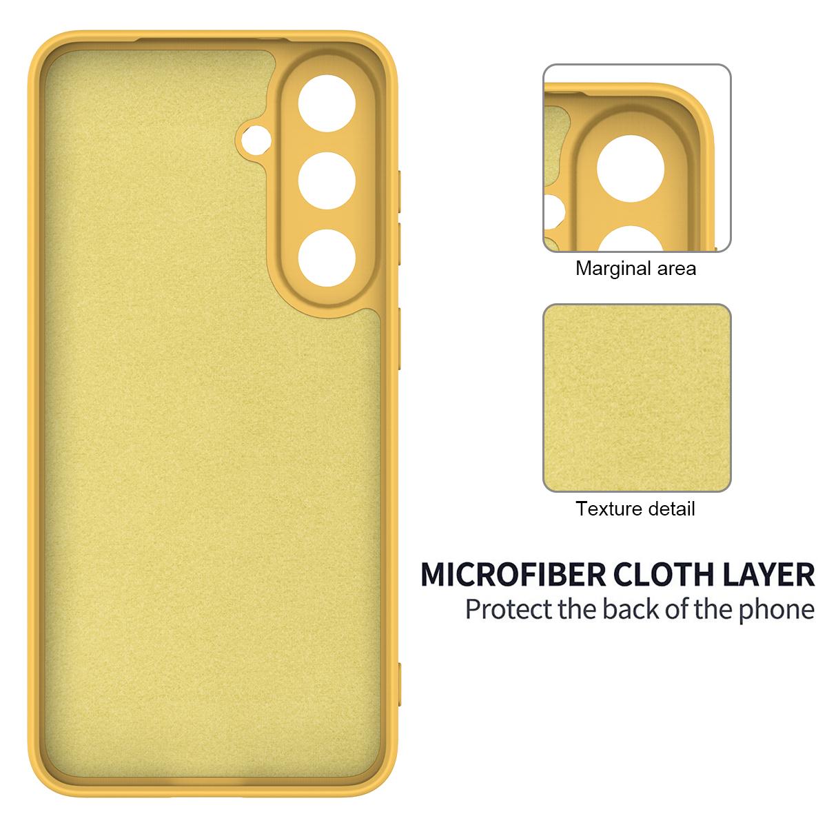 For Galaxy S26 FE 5G Solid Color Liquid Silicone Dropproof Full Coverage Phone Case - Yellow - EDA004179715D
