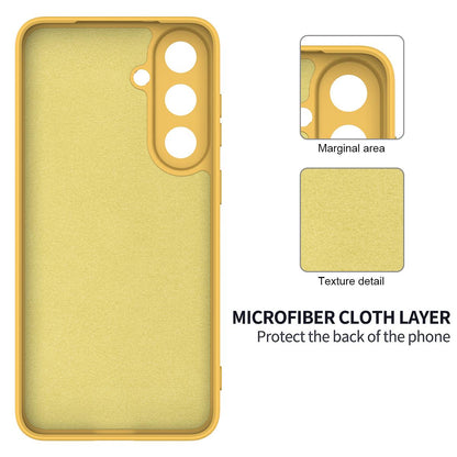 For Galaxy S26 FE 5G Solid Color Liquid Silicone Dropproof Full Coverage Phone Case - Yellow - EDA004179715D
