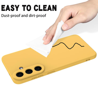 For Galaxy S26 FE 5G Solid Color Liquid Silicone Dropproof Full Coverage Phone Case - Yellow - EDA004179715D