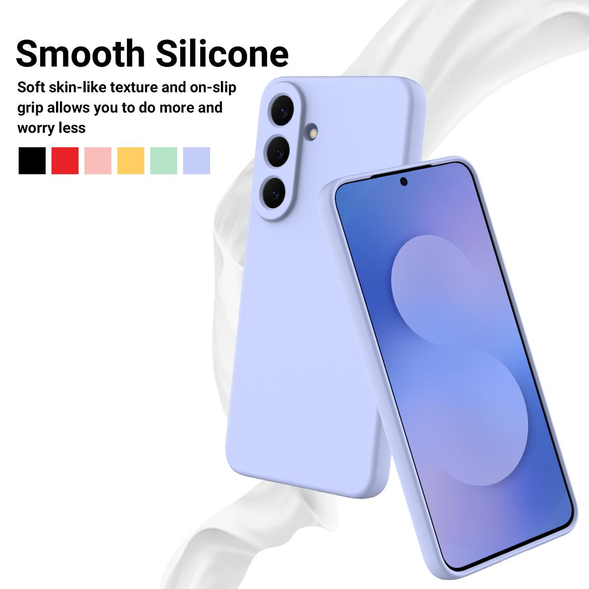 For Galaxy S26 FE 5G Solid Color Liquid Silicone Dropproof Full Coverage Phone Case - Purple - EDA004179715E
