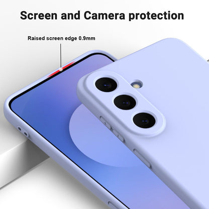 For Galaxy S26 FE 5G Solid Color Liquid Silicone Dropproof Full Coverage Phone Case - Purple - EDA004179715E