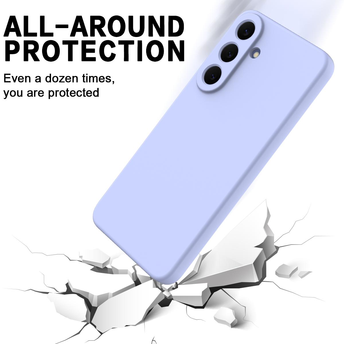 For Galaxy S26 FE 5G Solid Color Liquid Silicone Dropproof Full Coverage Phone Case - Purple - EDA004179715E