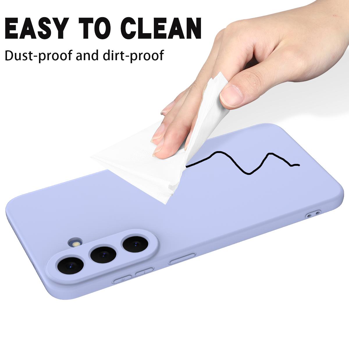 For Galaxy S26 FE 5G Solid Color Liquid Silicone Dropproof Full Coverage Phone Case - Purple - EDA004179715E