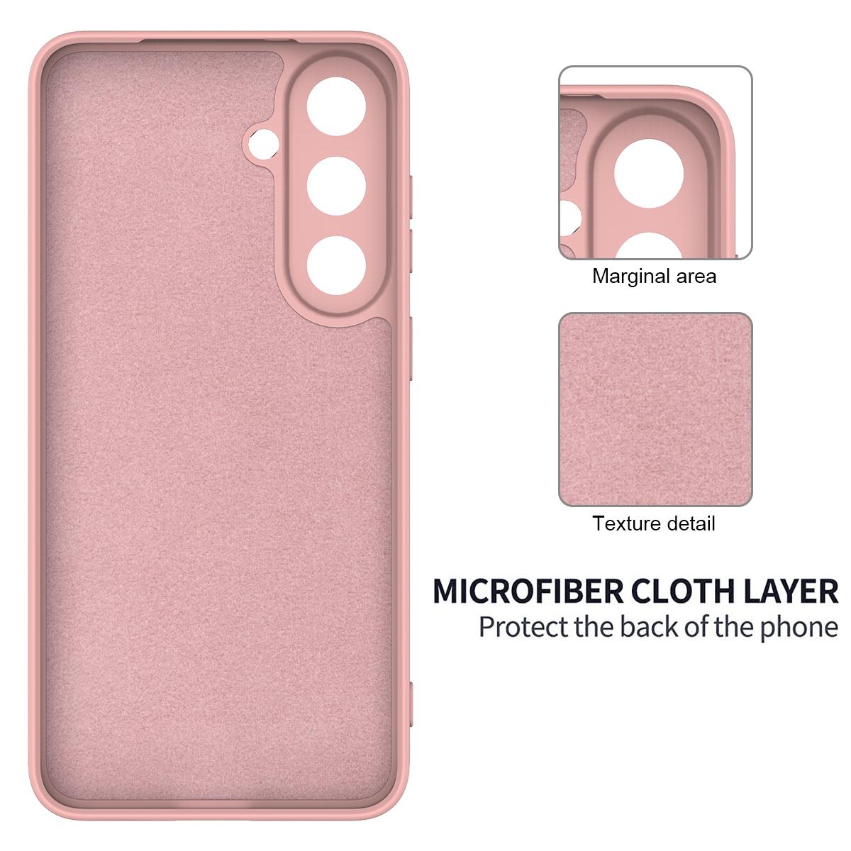 For Galaxy S26 FE 5G Solid Color Liquid Silicone Dropproof Full Coverage Phone Case - Pink - EDA004179715F