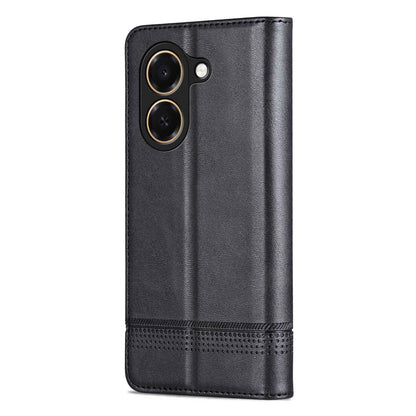 For Honor Play 80 Plus 5G AZNS Magnetic Calf Texture Flip Leather Phone Case(Black)