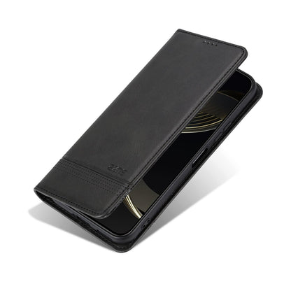 For Honor Play 80 Plus 5G AZNS Magnetic Calf Texture Flip Leather Phone Case(Black)