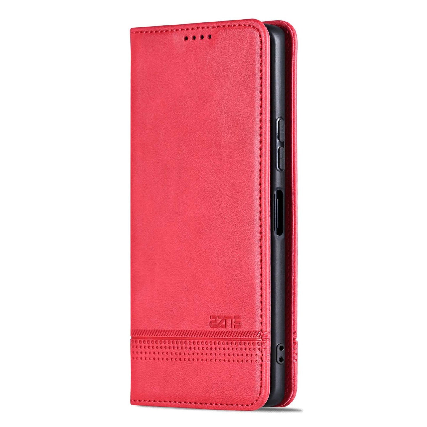 For Honor Play 80 Plus 5G AZNS Magnetic Calf Texture Flip Leather Phone Case(Red)